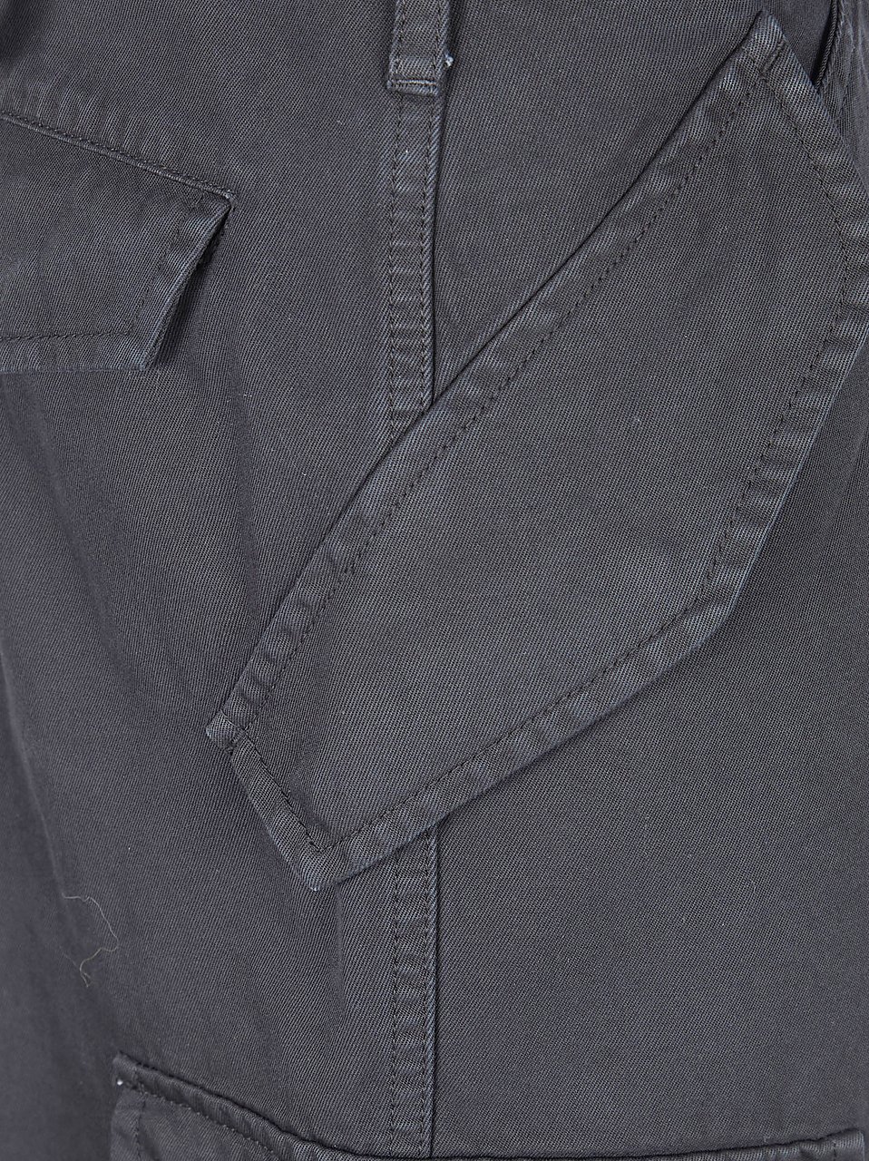 Burberry Cargo Trousers in Washed Cotton Twill Grijs