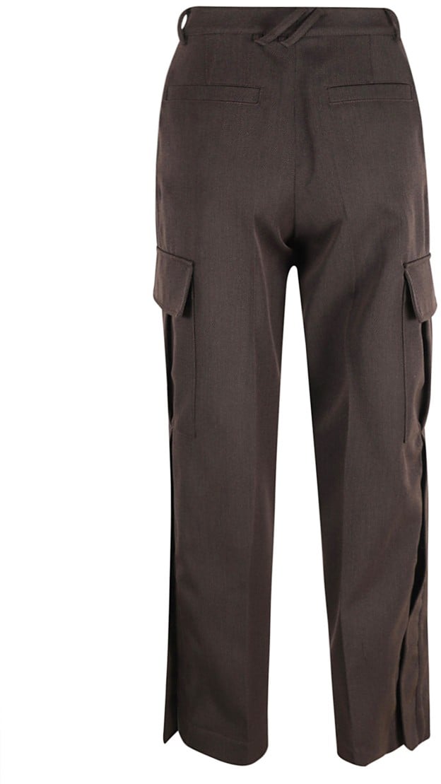 Burberry Tailored High-Waisted Trousers With Cargo Pockets Zwart