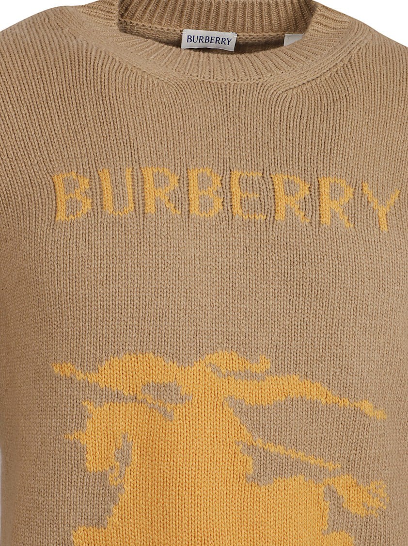 Burberry Heavyweight Cashmere-Wool Blend Sweater Neutraal