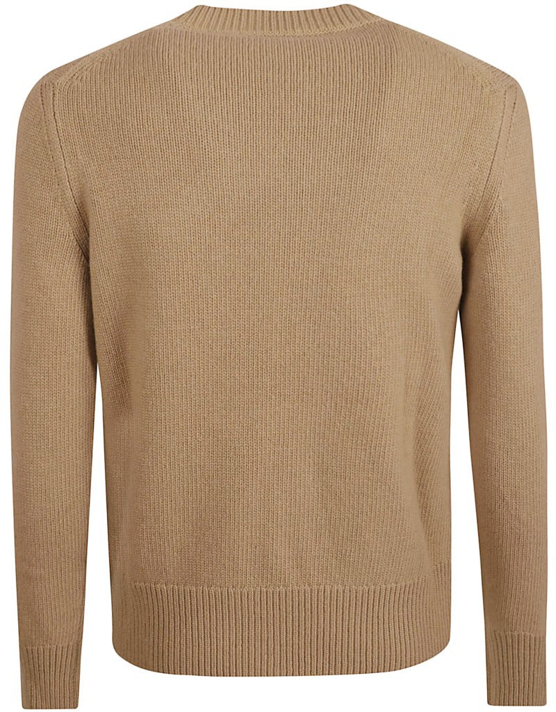 Burberry Heavyweight Cashmere-Wool Blend Sweater Neutraal