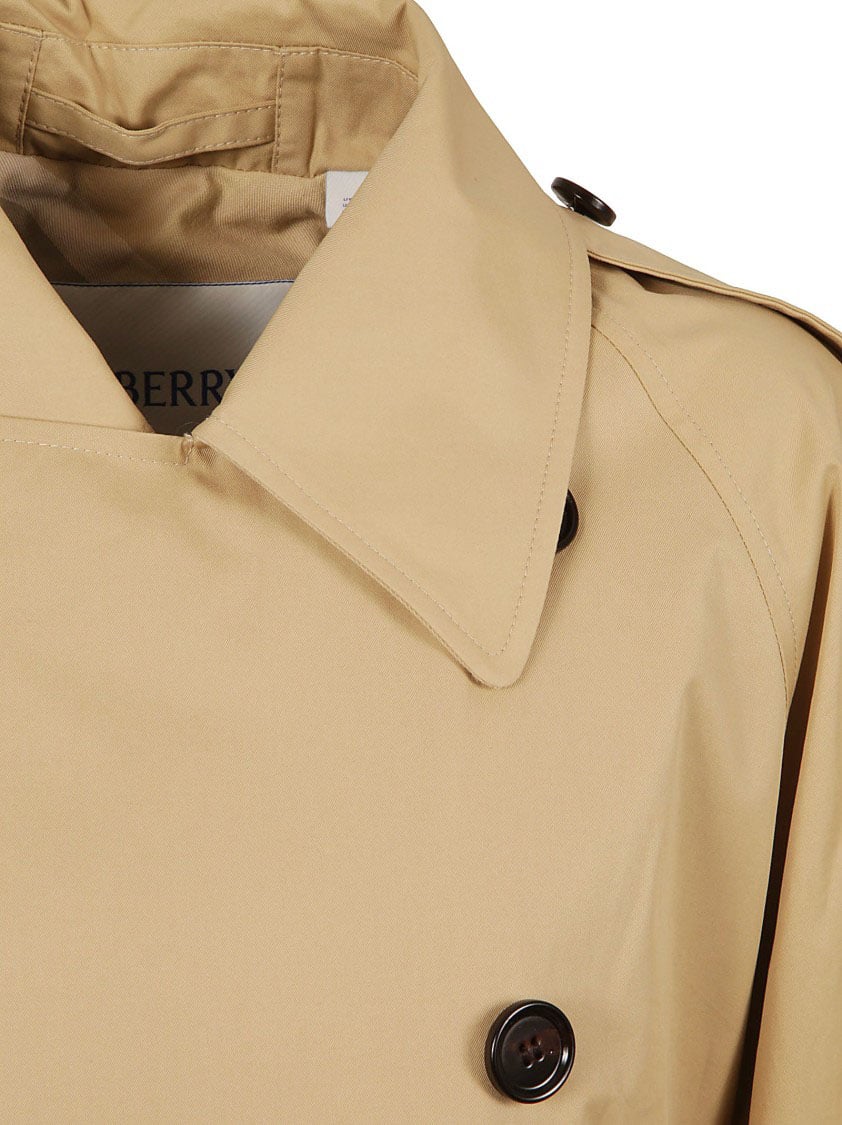 Burberry Double-Breasted Trench Coat With Belted Waist Neutraal