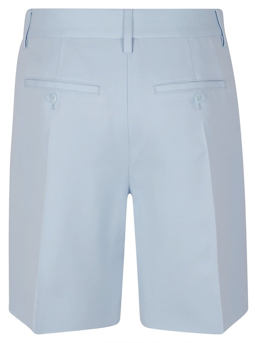 Burberry High-Waisted Tailored Shorts With Pleated Front Blauw