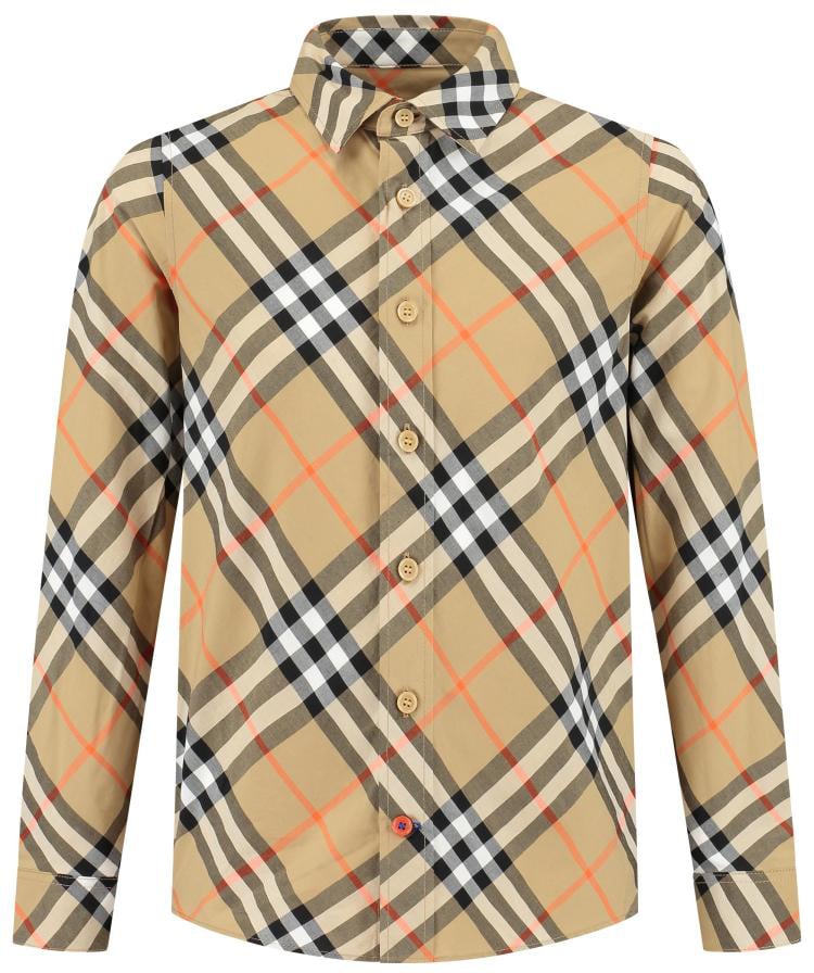 Burberry Kid Boy Shirts Beige