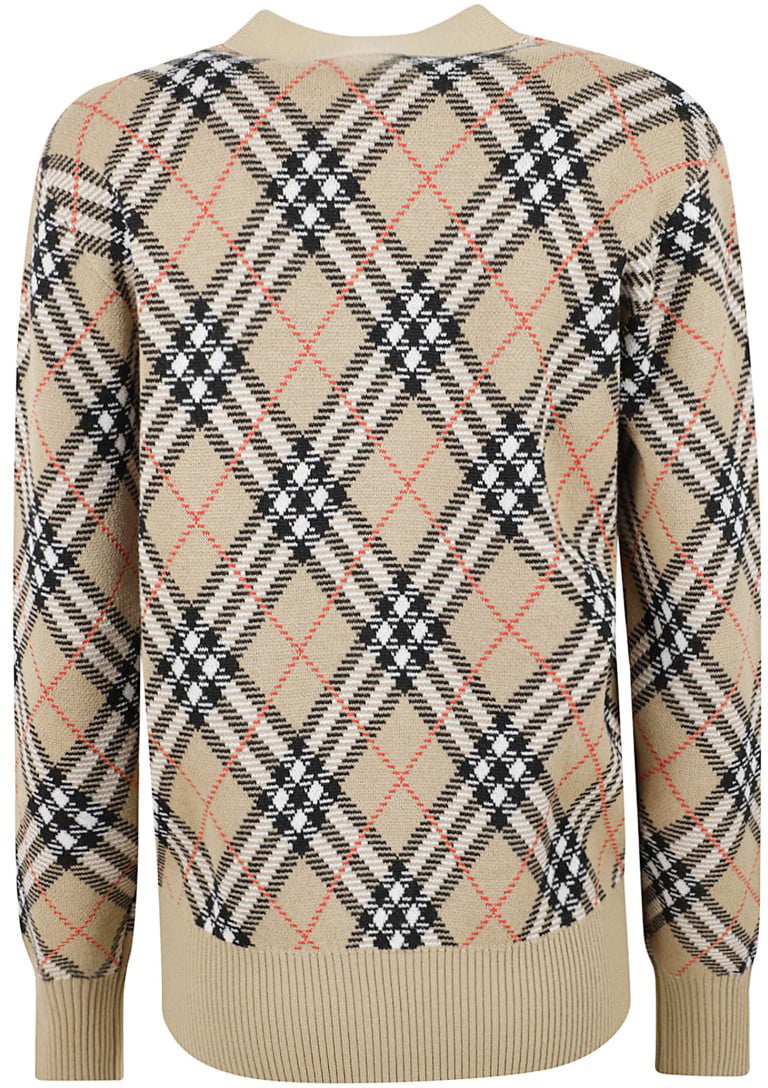Burberry Wool Blend Cardigan Neutraal