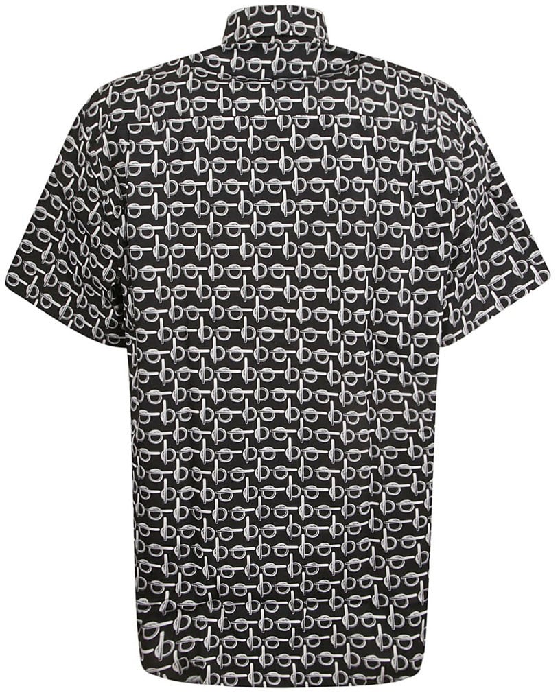 Burberry Short-Sleeved Cotton Shirt Zwart
