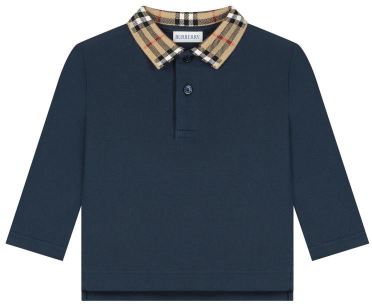 Burberry Inf Boy Polo Shirts Blauw