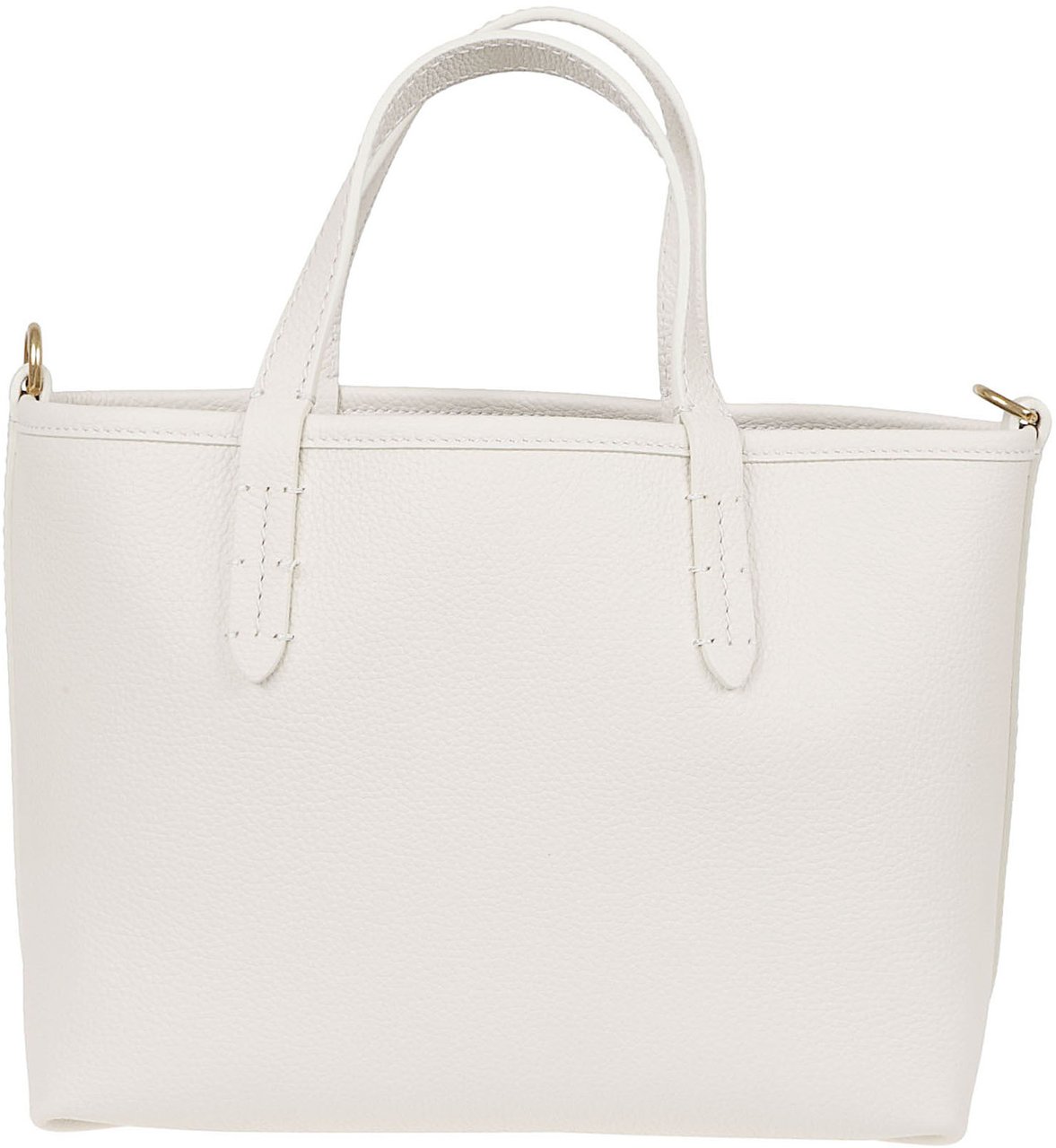 Burberry Reversible Handheld Bag in Textured Calf Grain Leather Neutraal