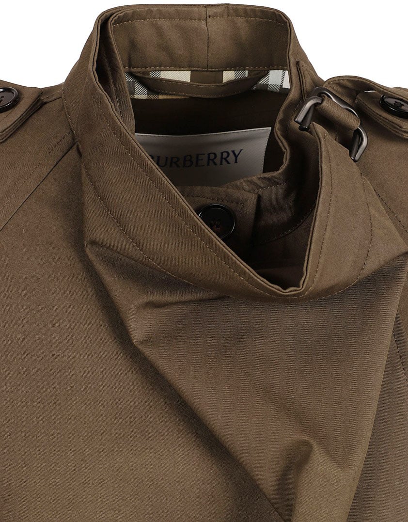Burberry Double-Breasted Jacket With Cut-Out Design Bruin