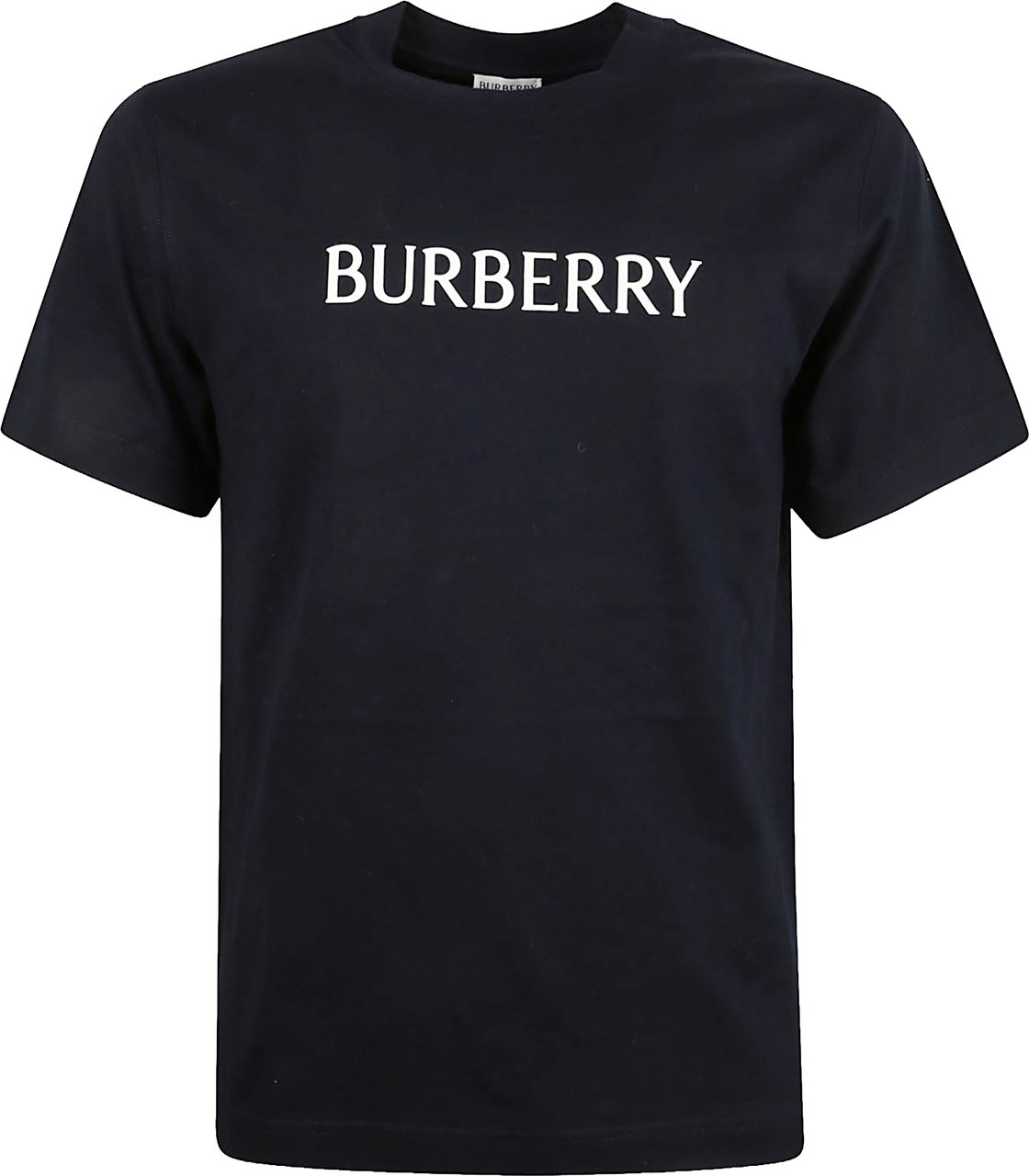 Burberry Contrasting Logo Black Cotton T-Shirt Zwart