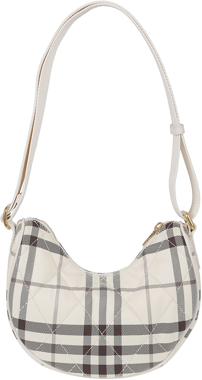 Burberry Crescent-Shaped Quilted Shoulder Bag Wit