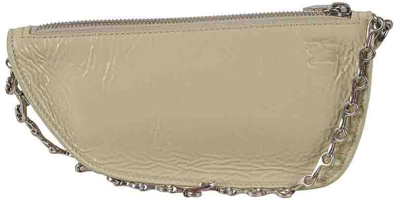 Burberry Textured Lamb Leather Bag Neutraal