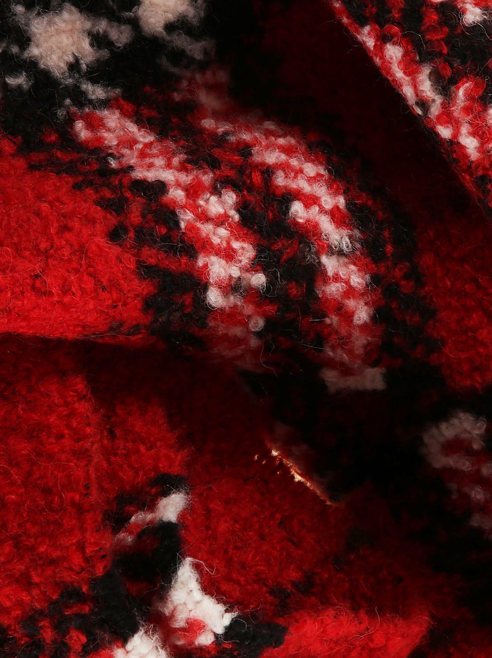 Burberry Red Plaid Alpaca Wool Scarf Rood