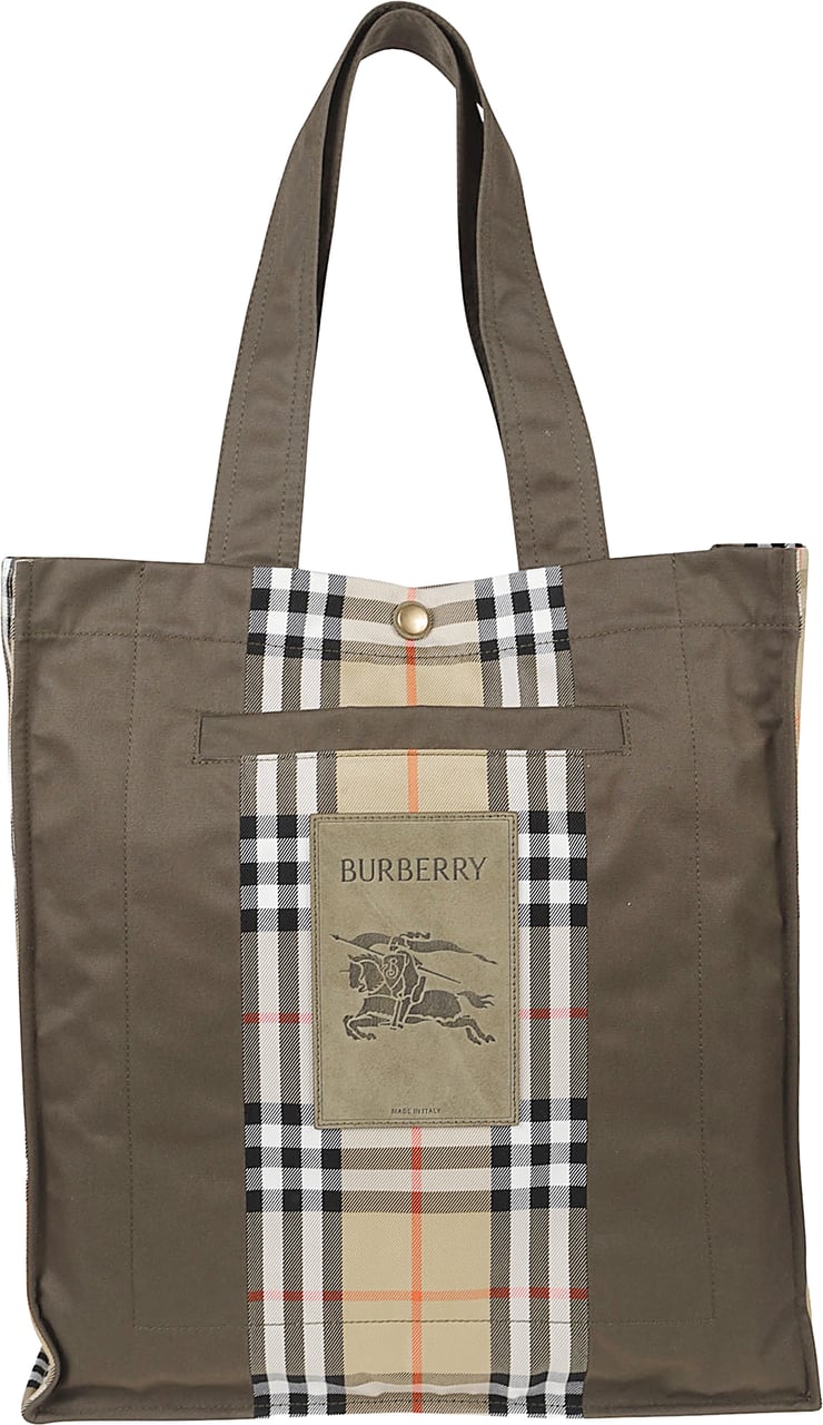 Burberry Structured Rectangular Tote Bag Bruin