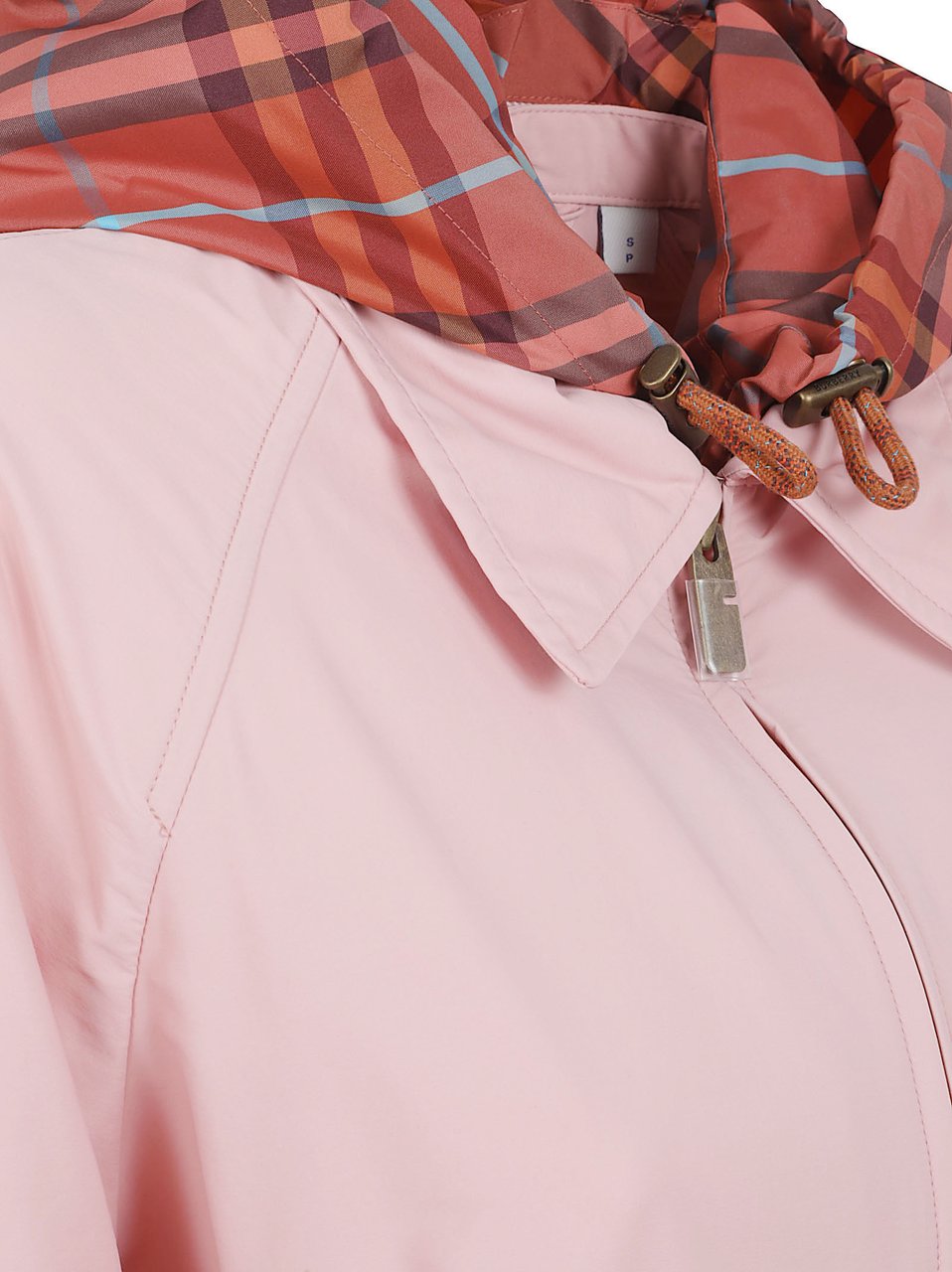 Burberry Short-Cut Nylon Jacket with Equestrian Knight Print Roze