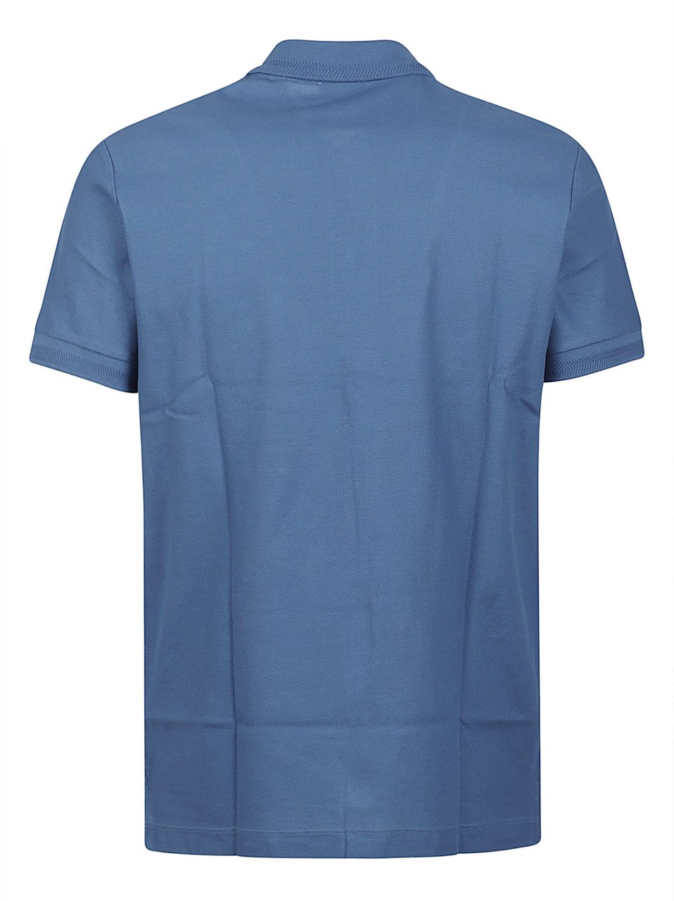 Burberry Textured Fabric Polo Shirt with Three-Button Placket Blauw