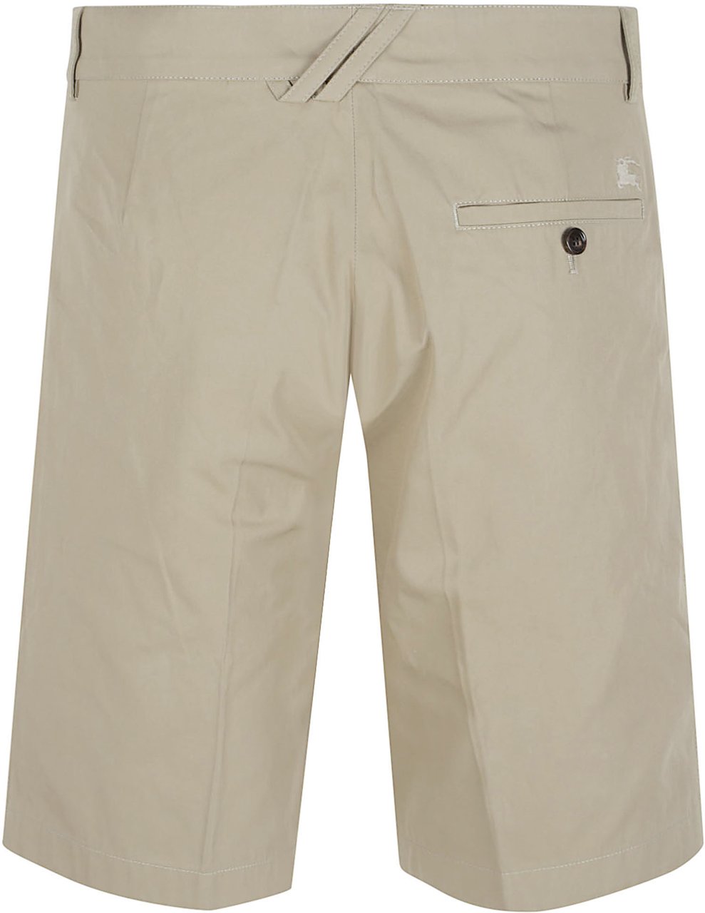 Burberry Tailored Cotton Shorts with Minimalist Design and Buttoned Back Pocket Neutraal