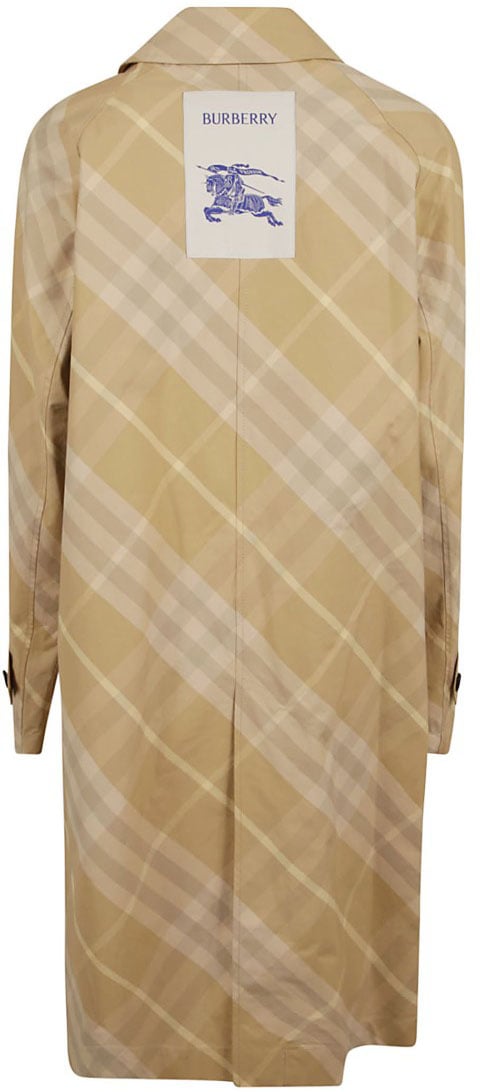 Burberry Classic Plaid Tailored Coat Neutraal
