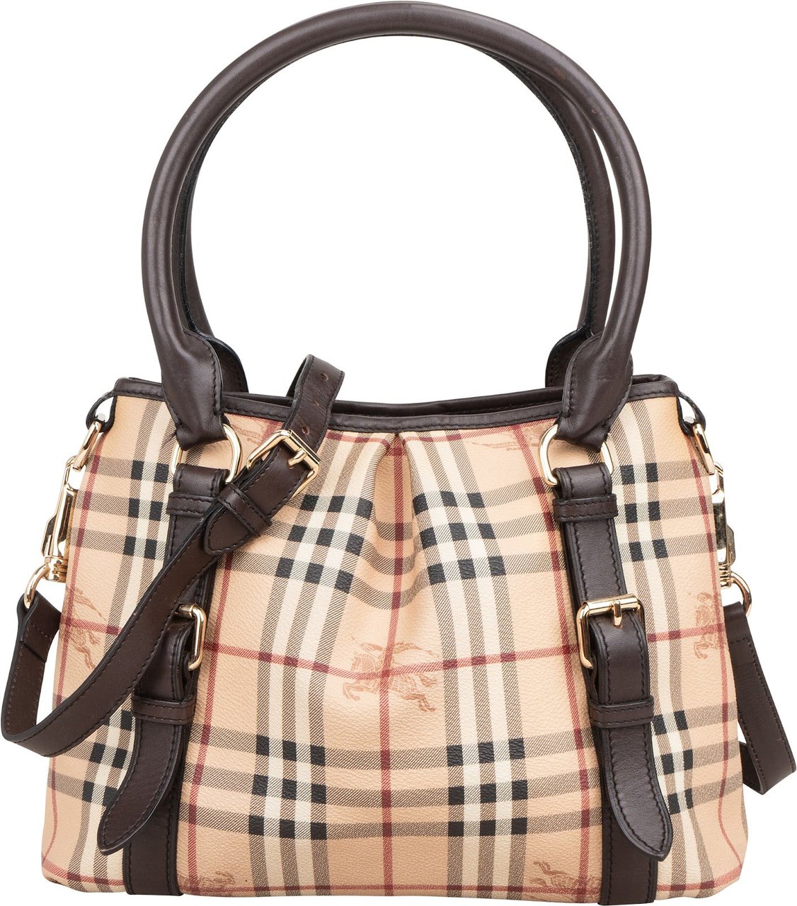 Burberry Burberry Nova-Check Monogram Haymarket Shoulder Bag Bruin
