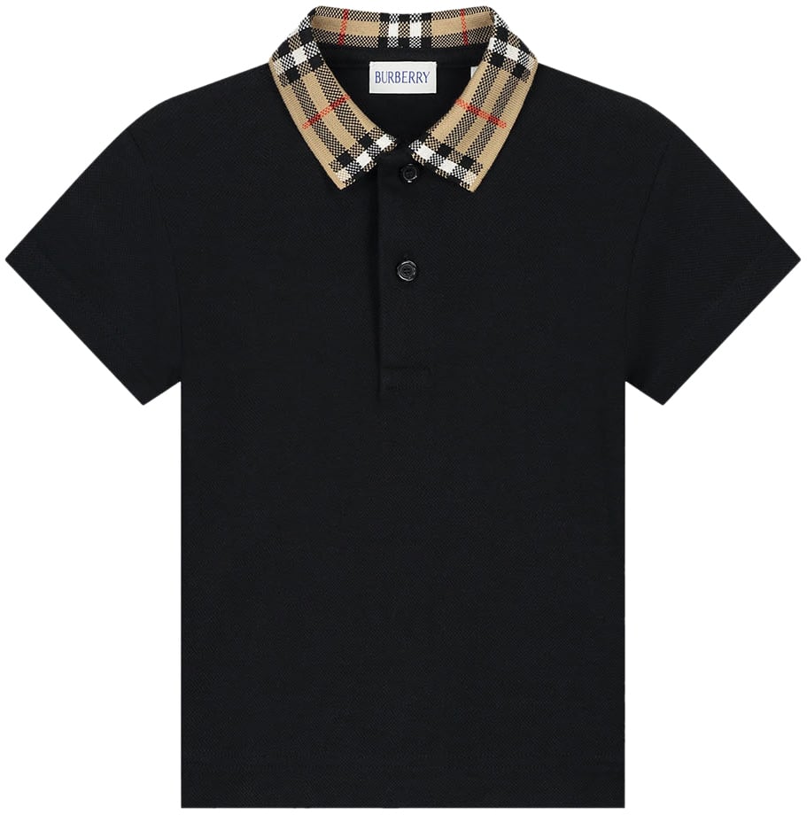 Burberry Inf Boy Polo Shirts Zwart