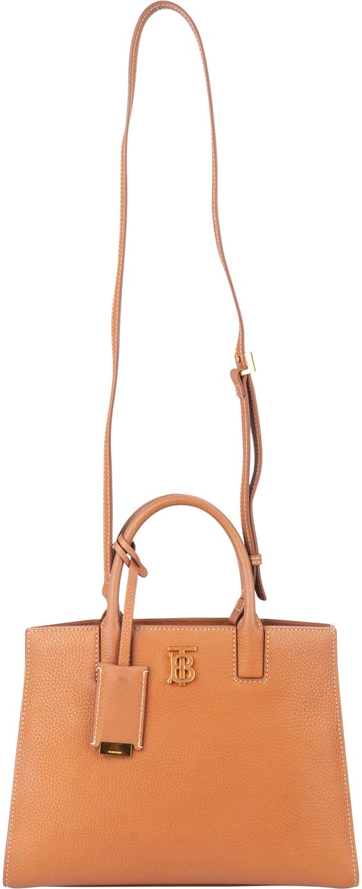 Burberry Burberry Brown Leather Tote City Handbag Bruin