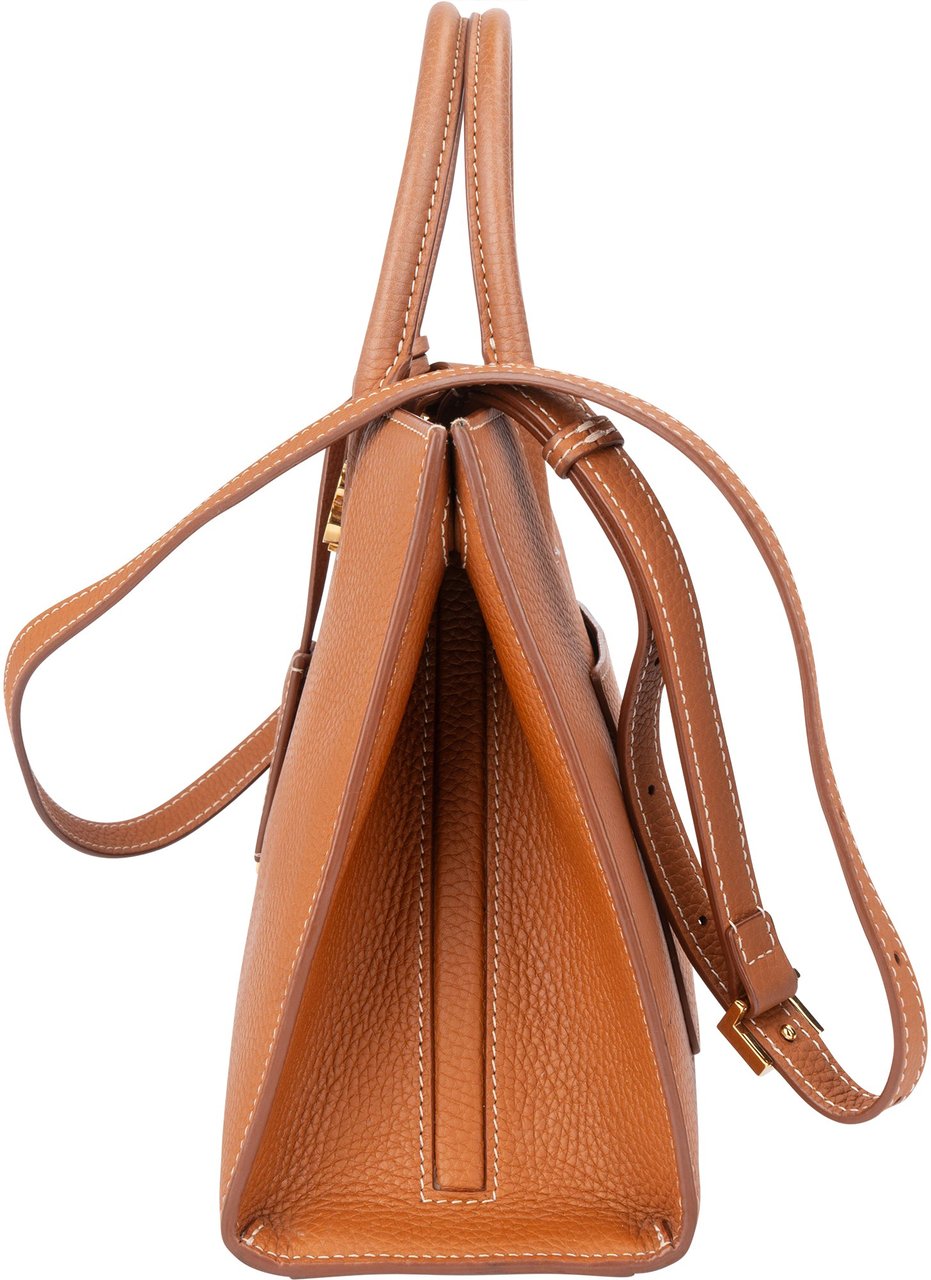 Burberry Burberry Brown Leather Tote City Handbag Bruin