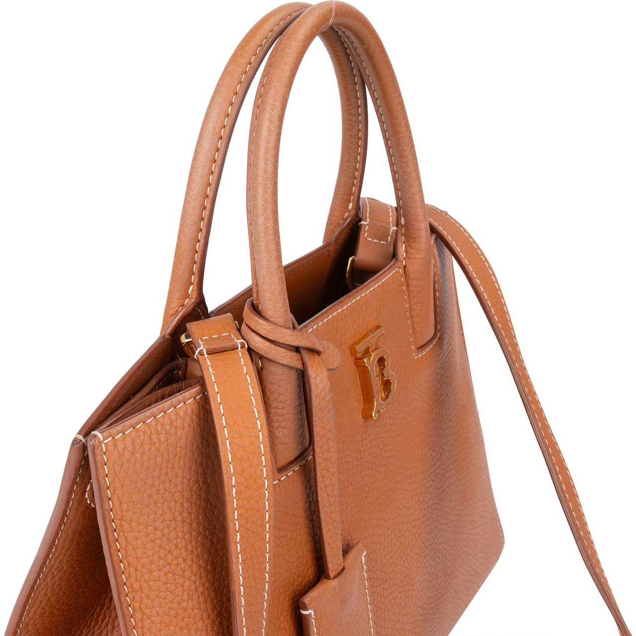 Burberry Burberry Brown Leather Tote City Handbag Bruin