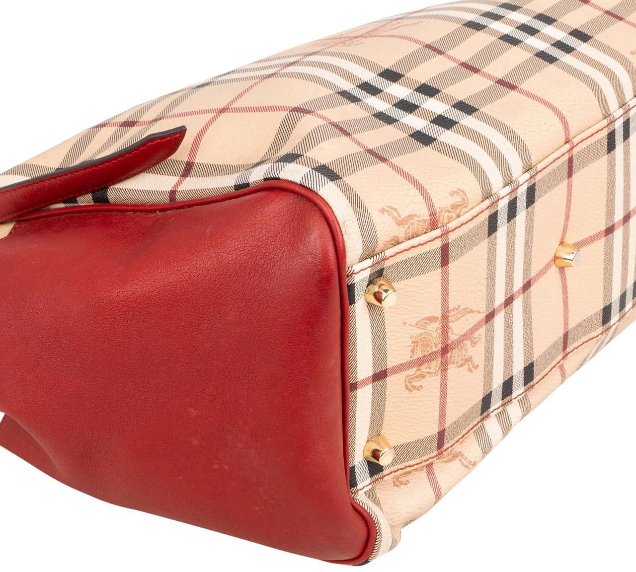 Burberry Smoked Check Canterbury Hobo Shoulder Bag Beige