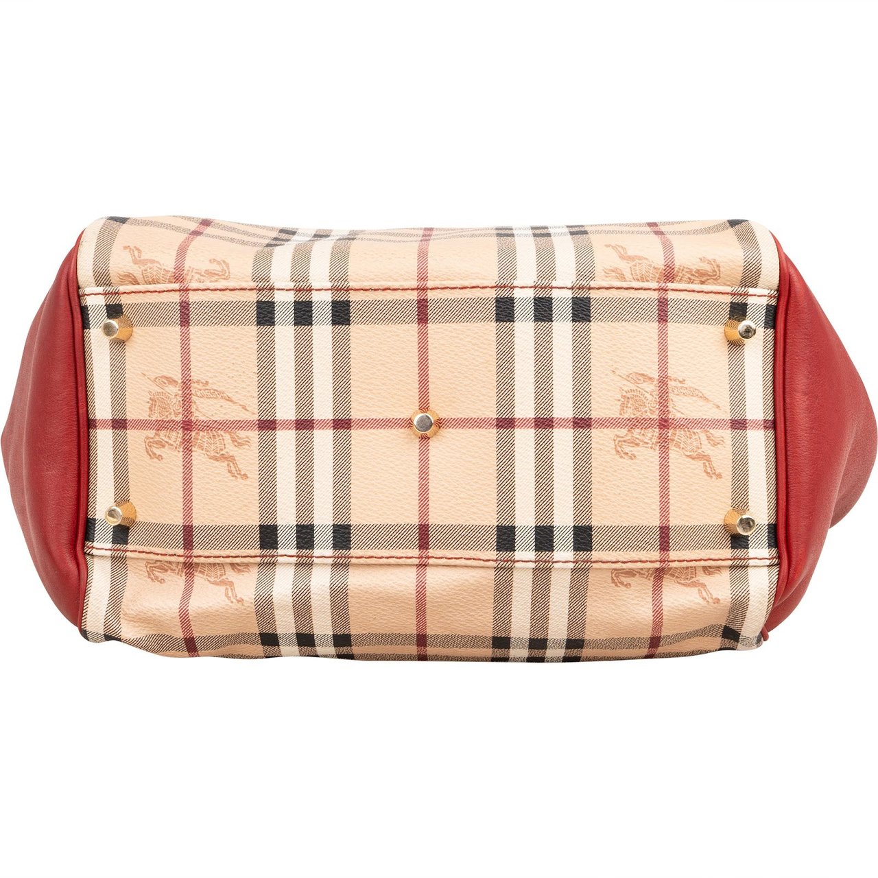 Burberry Smoked Check Canterbury Hobo Shoulder Bag Beige
