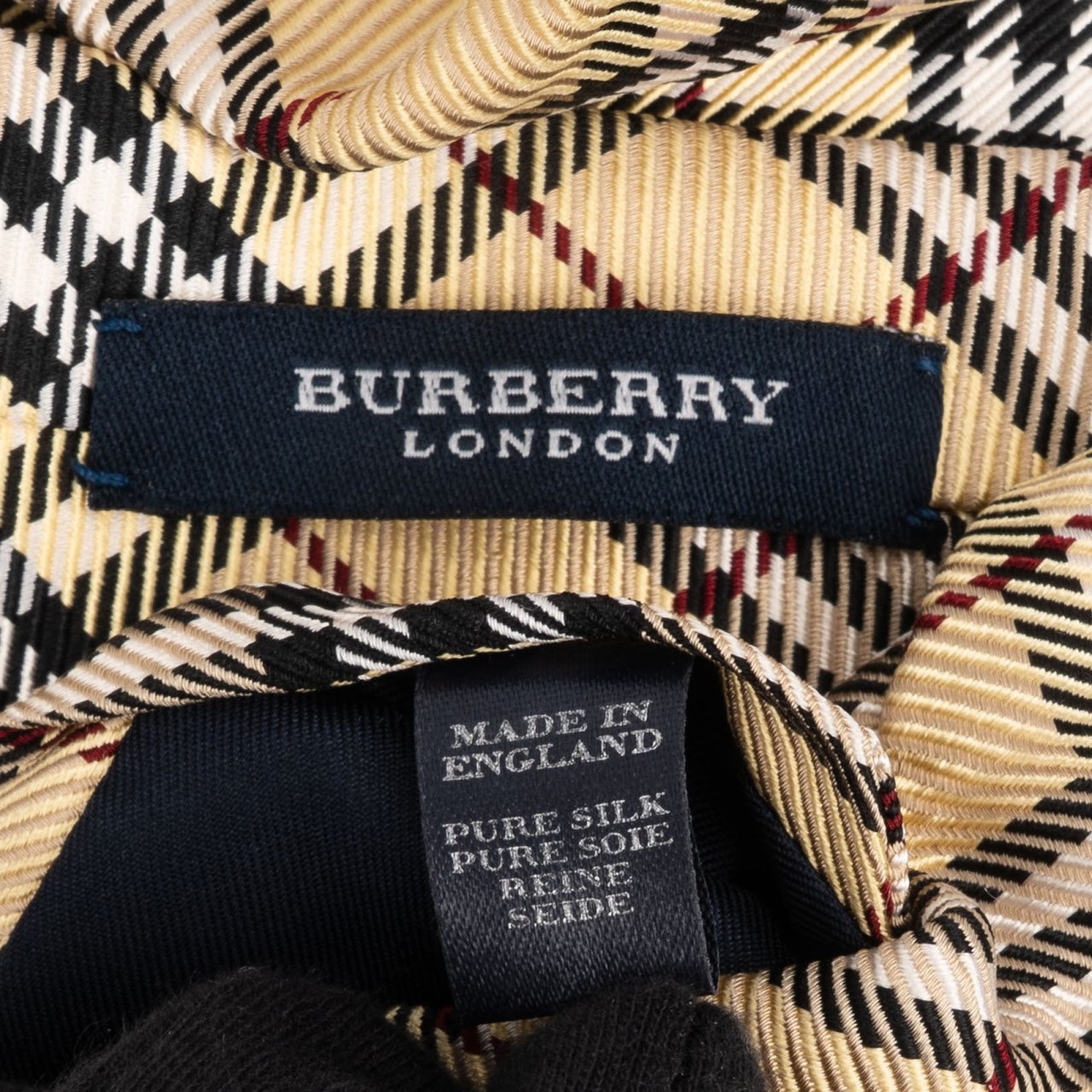 Burberry Burberry Heymarket Check Silk Tie Krawatte Beige
