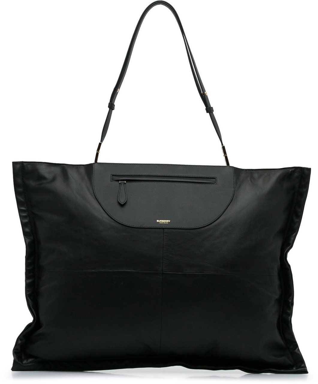Burberry Lambskin Olympia Scarf Tote Zwart