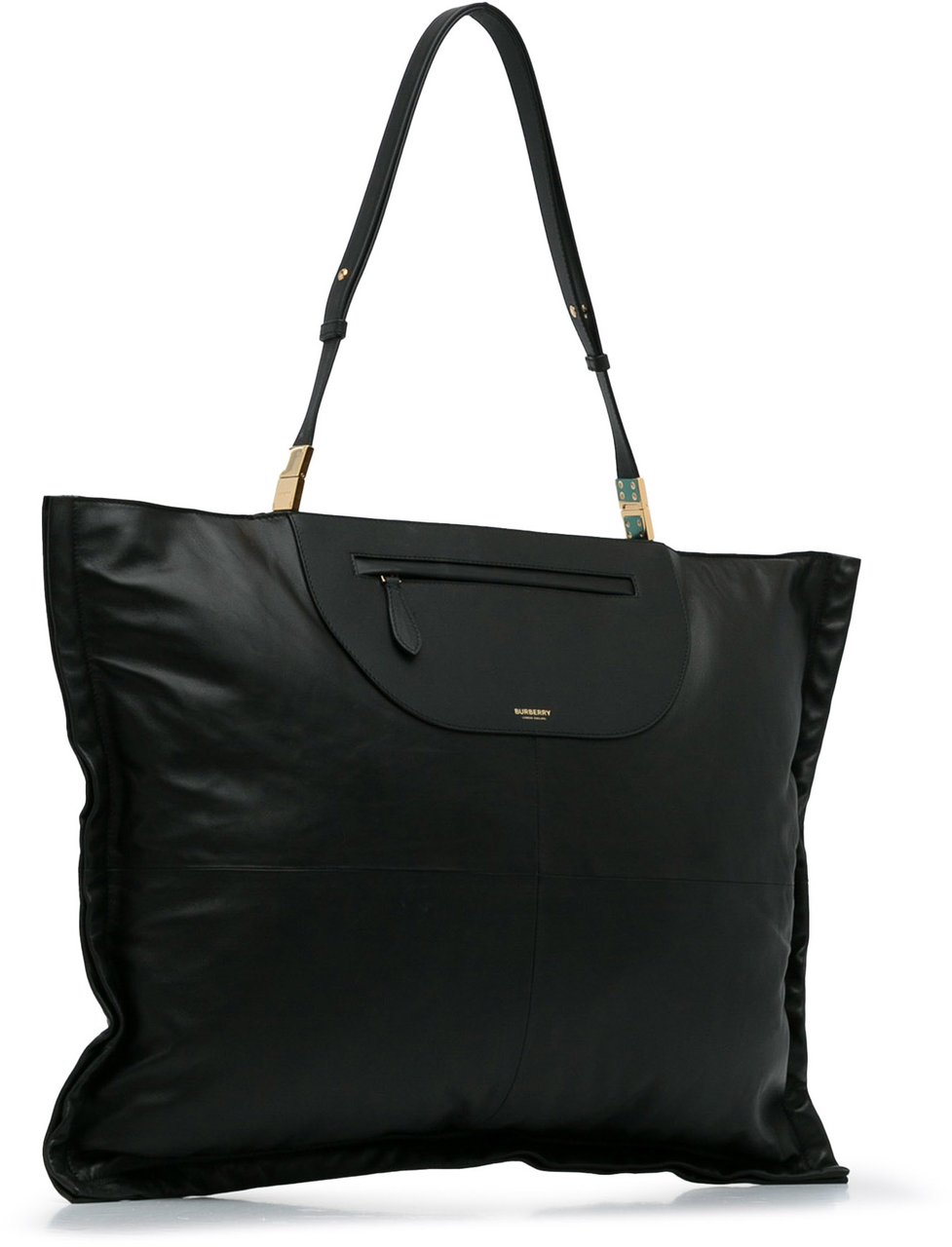 Burberry Lambskin Olympia Scarf Tote Zwart