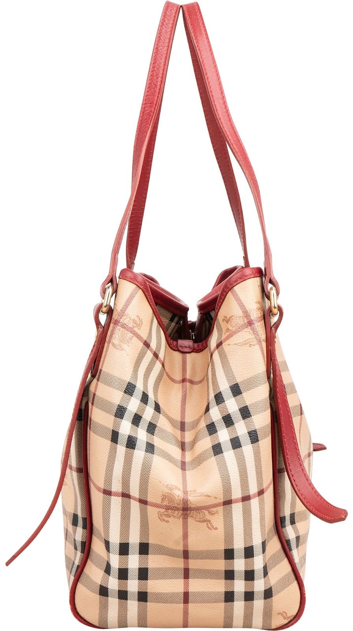 Burberry Burberry Coated Canvas Haymarket Check Canterbury Shoulder Bag Beige