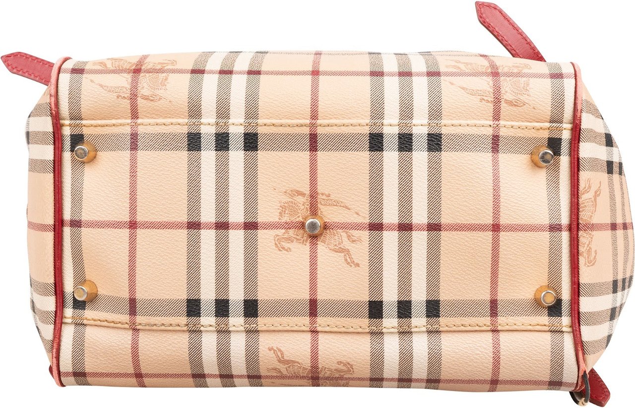 Burberry Burberry Coated Canvas Haymarket Check Canterbury Shoulder Bag Beige
