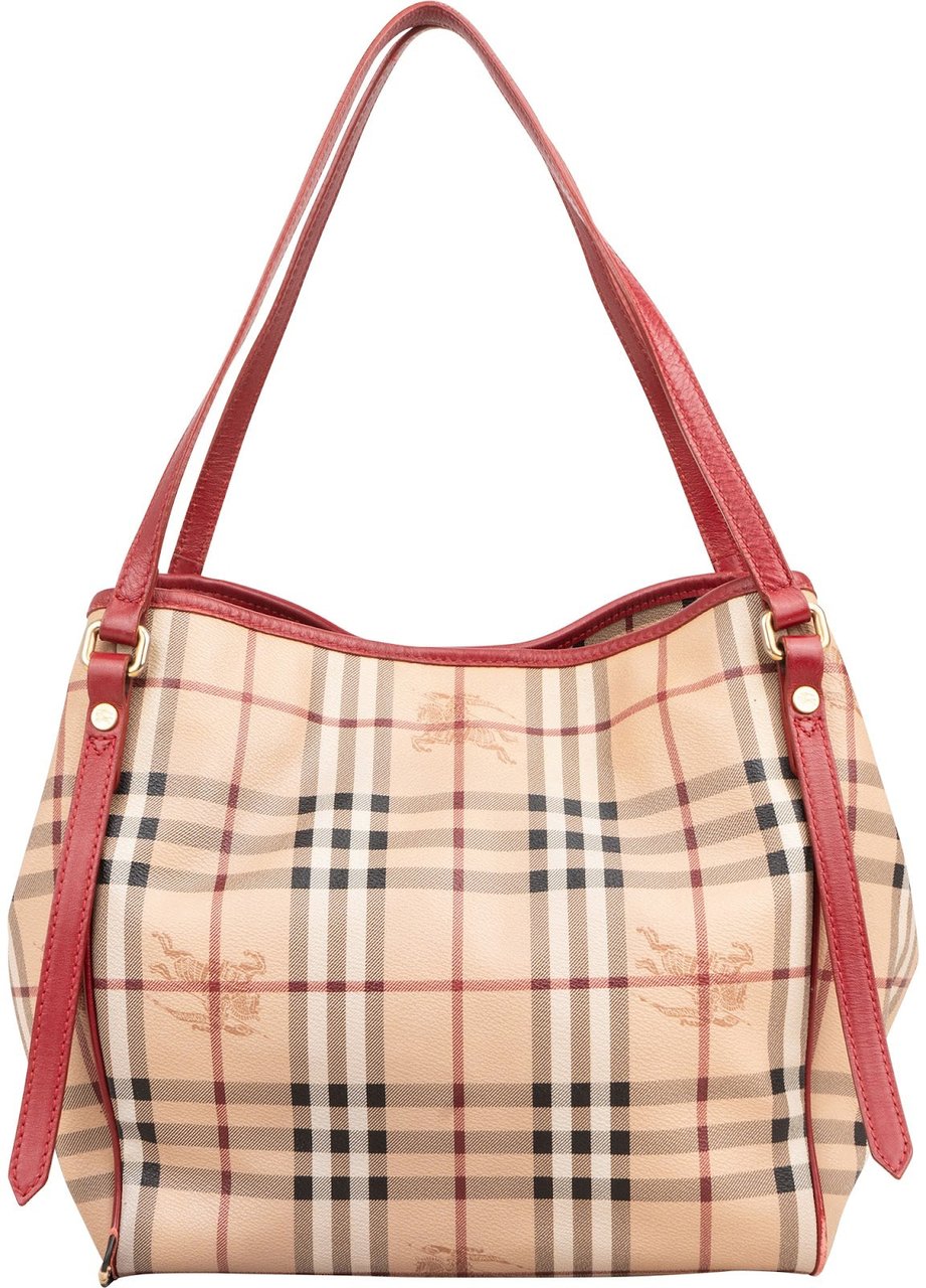 Burberry Burberry Coated Canvas Haymarket Check Canterbury Shoulder Bag Beige