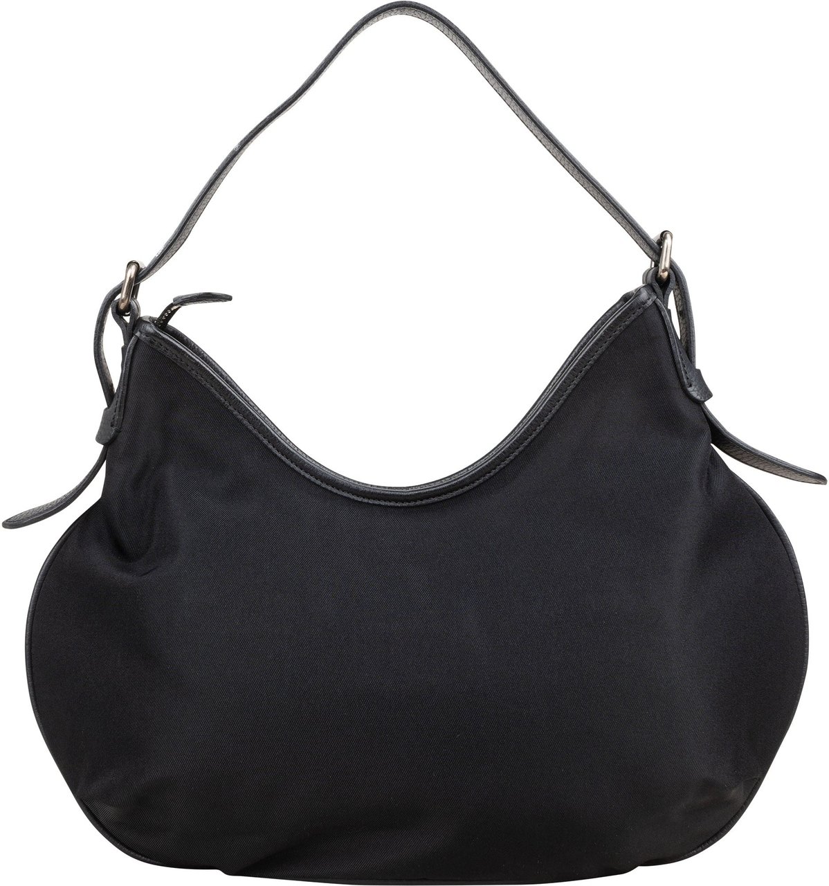 Burberry Nova-Check Monogram Hobo Shoulder Bag Zwart