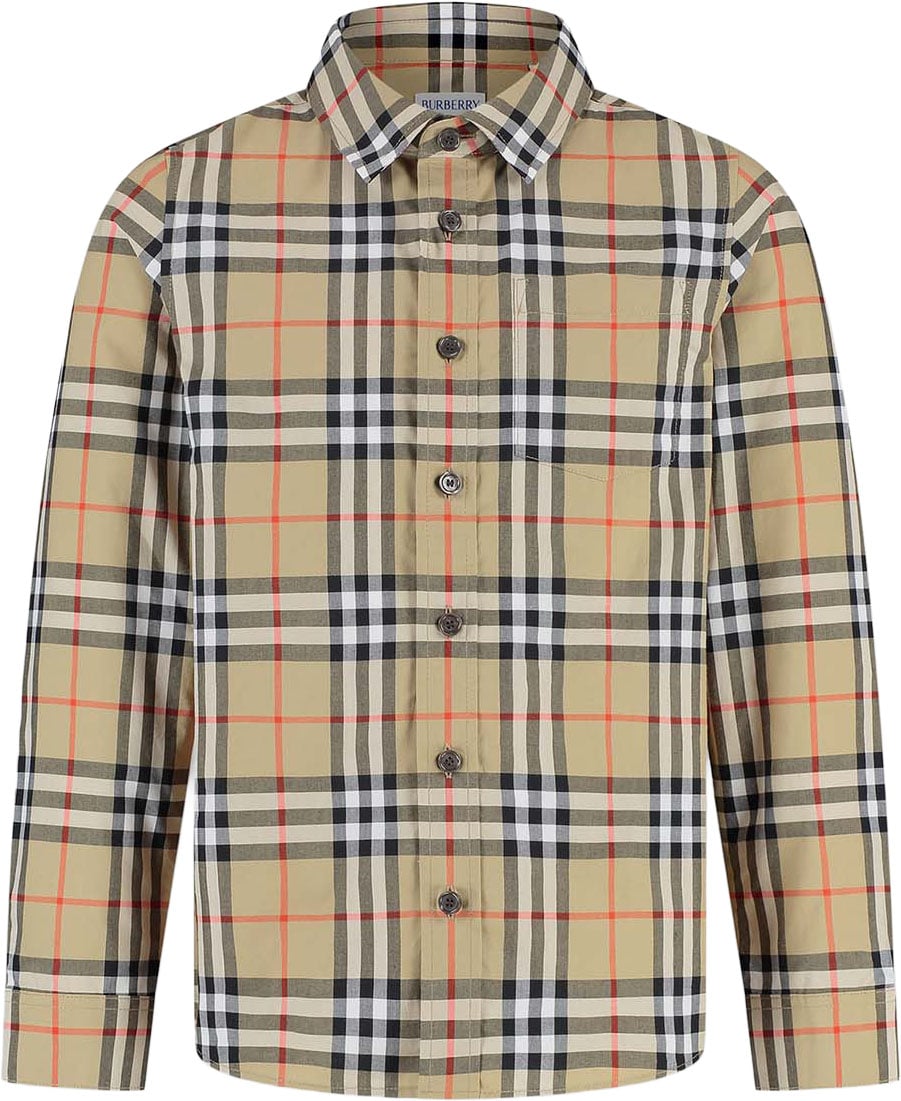 Burberry Kid Boy Shirts Bruin