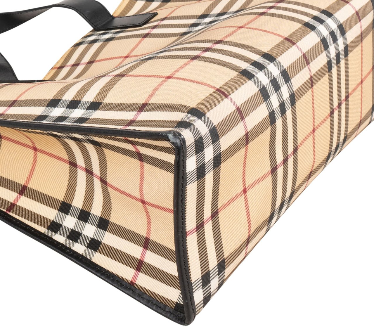Burberry Nova-Check Monogram Shoulder Bag Beige