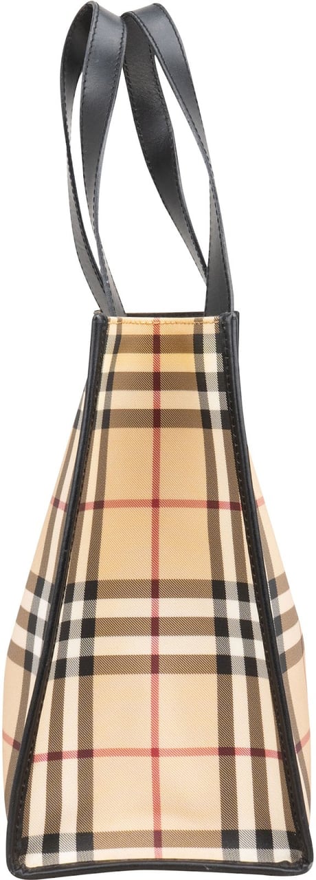 Burberry Nova-Check Monogram Shoulder Bag Beige
