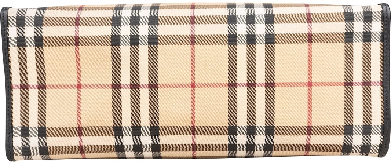 Burberry Nova-Check Monogram Shoulder Bag Beige