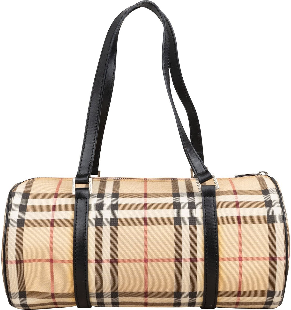Burberry Nova-Check Monogram Barrel Handbag Beige