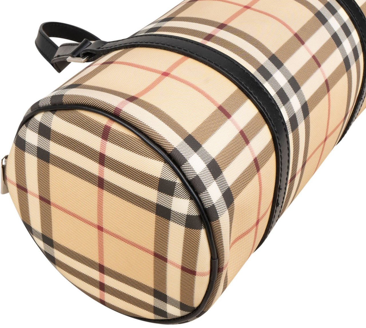 Burberry Nova-Check Monogram Barrel Handbag Beige