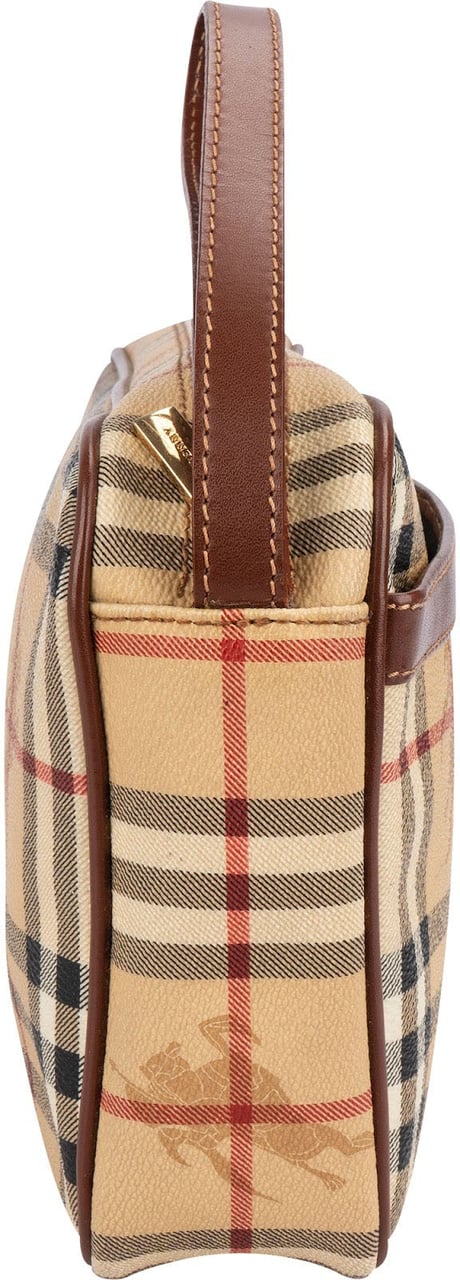 Burberry Nova-Check Monogram Haymarket Check Clutch Beige