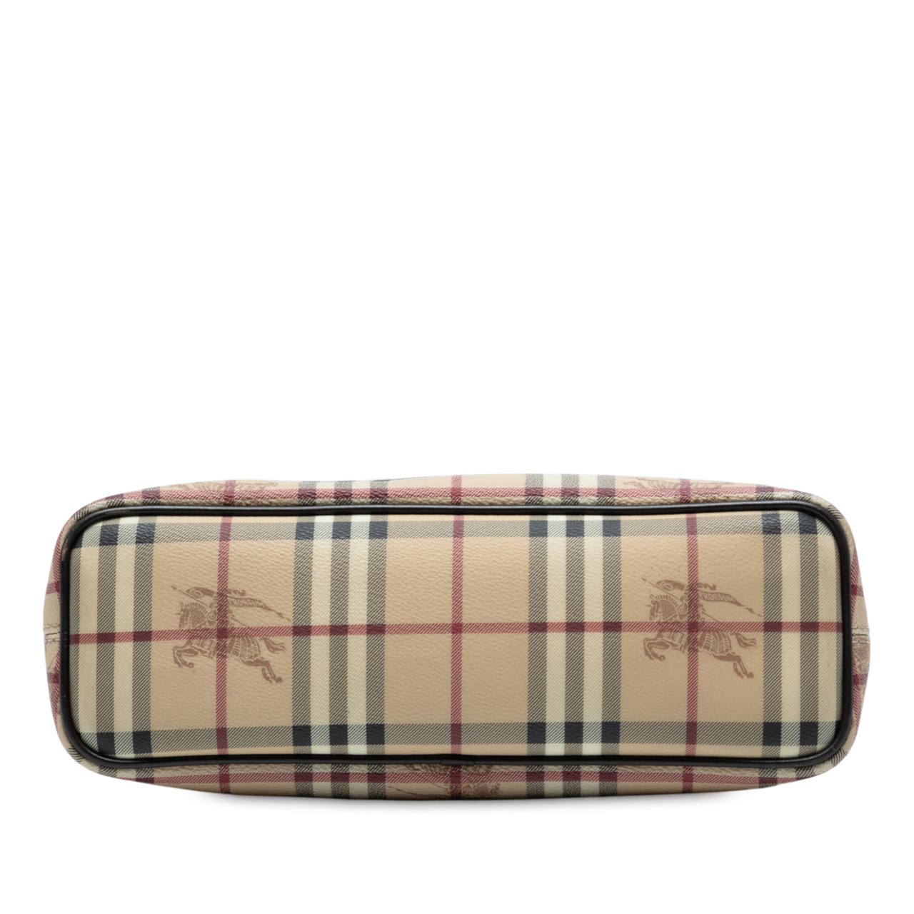 Burberry Haymarket Check Coated Canvas Tote Bruin