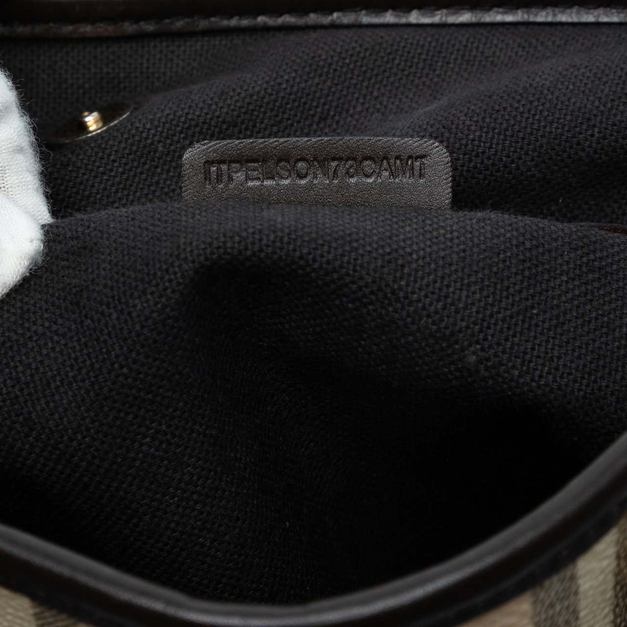 Burberry Haymarket Check Coated Canvas Tote Bruin