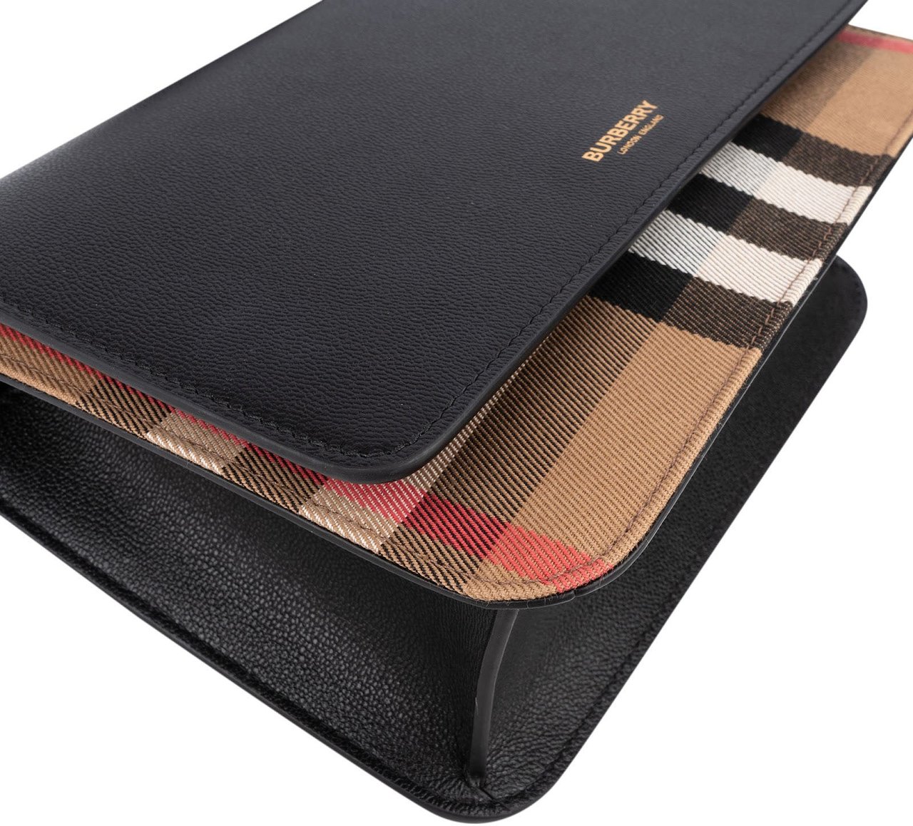 Burberry Nova-Check Monogram Mackford Crossbody Bag Zwart