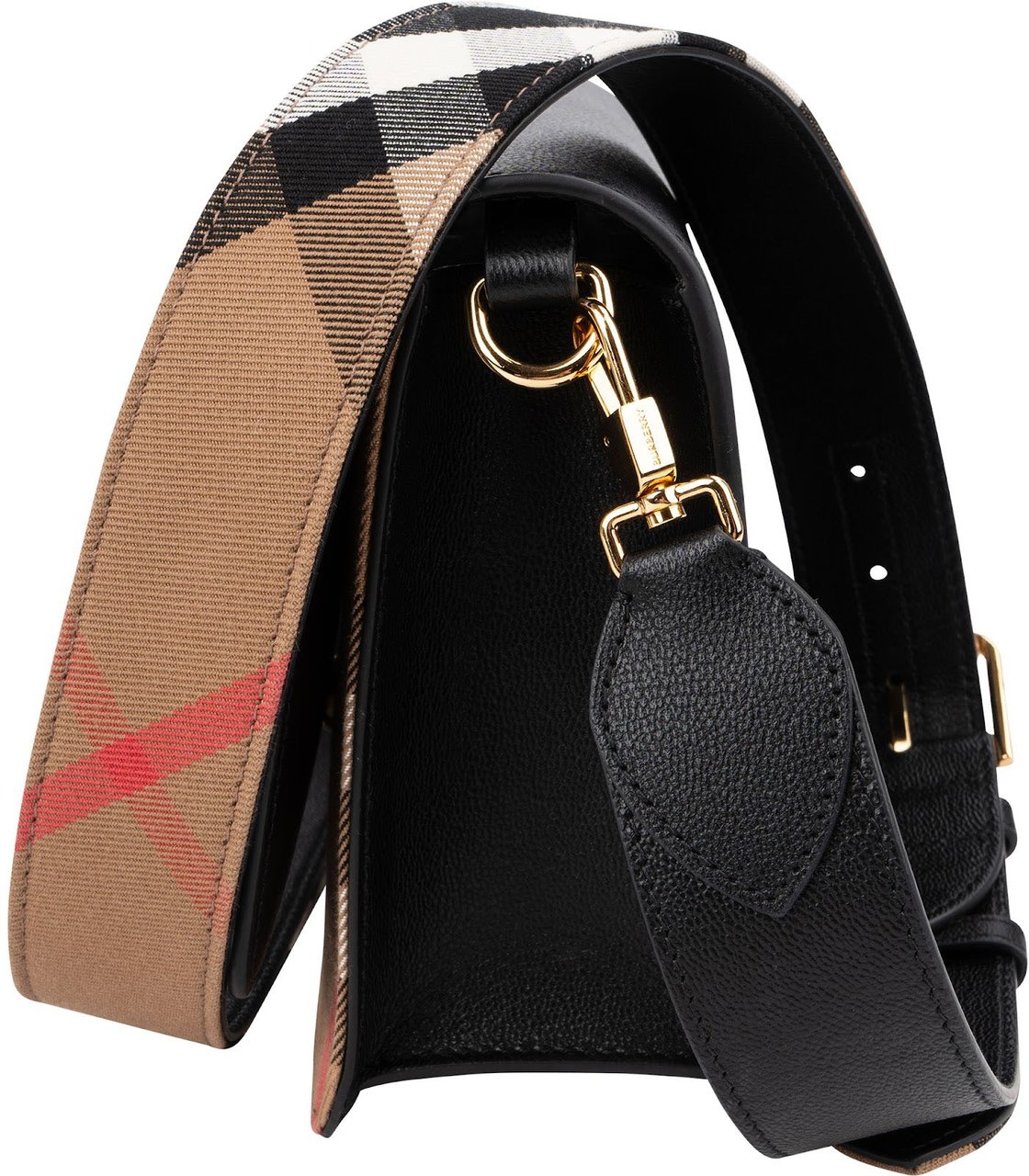 Burberry Nova-Check Monogram Mackford Crossbody Bag Zwart