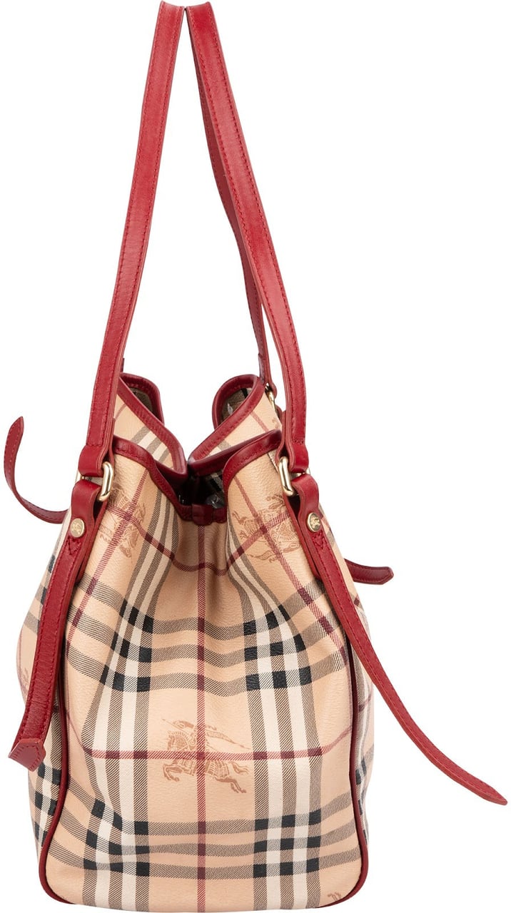 Burberry Nova-Check Monogram Haymarket Hobo Shoulder Bag Beige