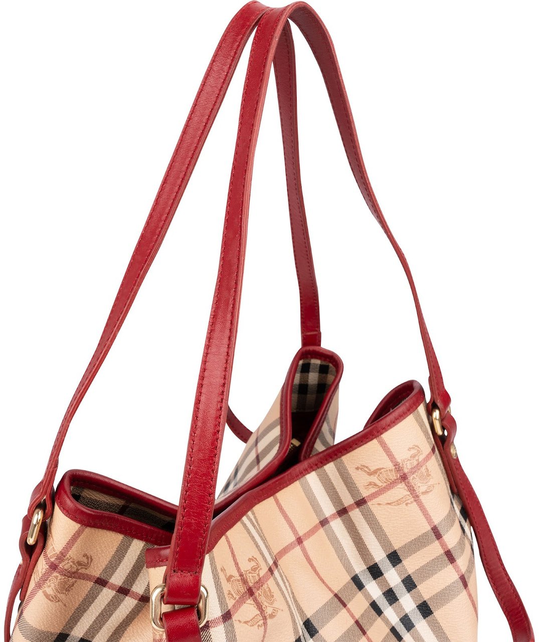 Burberry Nova-Check Monogram Haymarket Hobo Shoulder Bag Beige