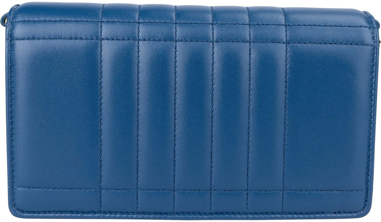 Burberry Burberry Blue Quilted Leather Lola Crossbody Bag Blauw
