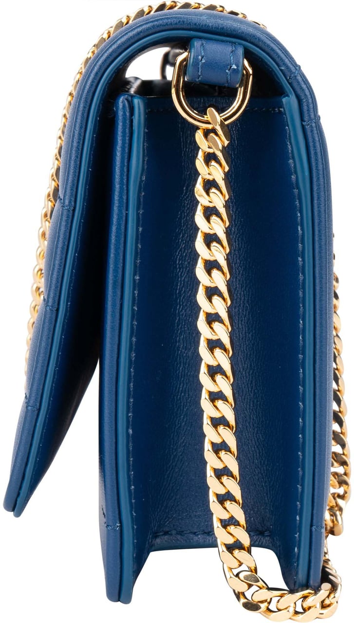 Burberry Burberry Blue Quilted Leather Lola Crossbody Bag Blauw